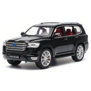 Toyota 2021 Land Cruiser LC300 svart 1:24 – modellbil i gjuten metall för display
