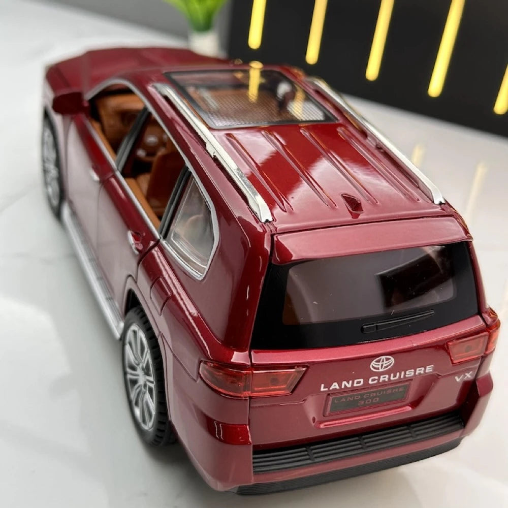 [TOY] 1:24 Toyota 2021 Land Cruiser LC300 Red Model Car Die-Cast