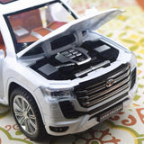 [TOY] 1:24 Toyota 2021 Land Cruiser LC300 bianco modellino di auto Die-Cast