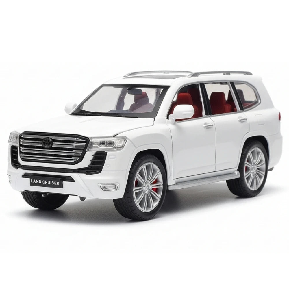 [TOY] 1:24 Toyota 2021 Land Cruiser LC300 White Model Car Die-Cast