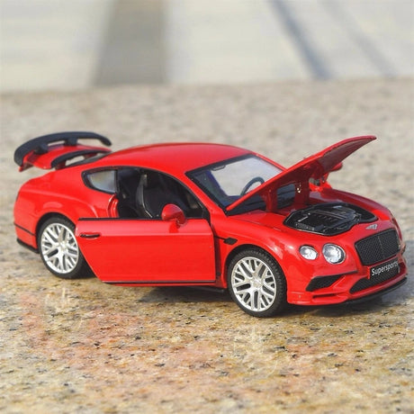 [TOY] 1:32 Bentley 2018 Continental Supersports röd modellbil Die-Cast