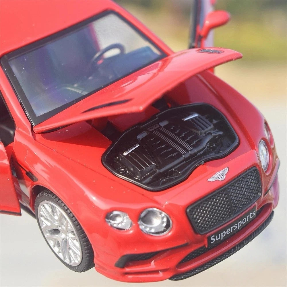 [TOY] 1:32 Bentley 2018 Continental Supersports röd modellbil Die-Cast