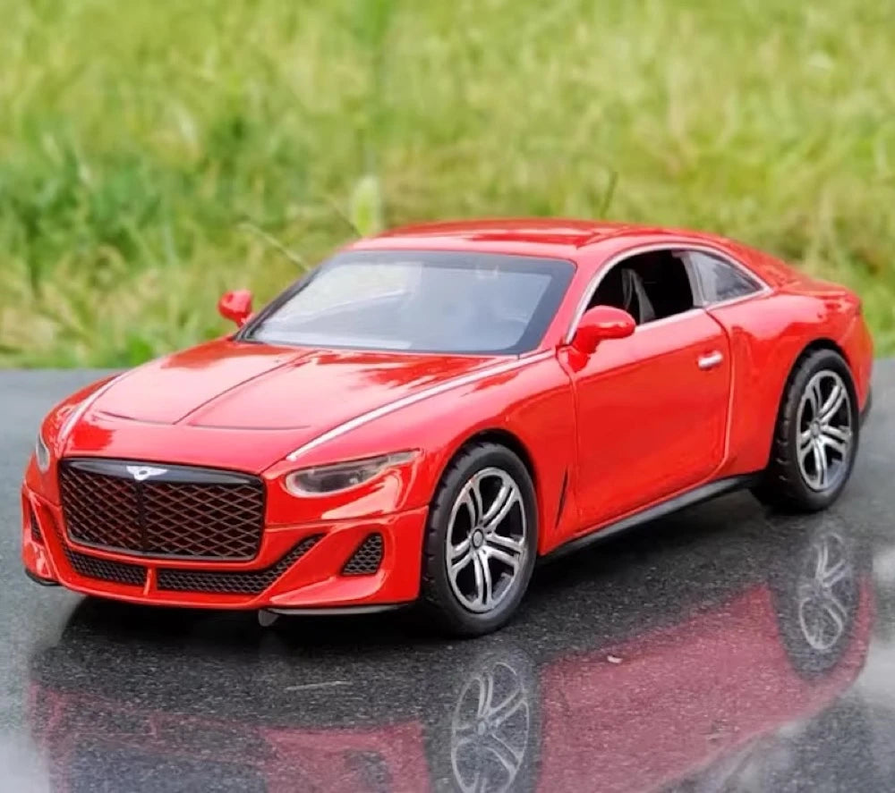 [TOY] 1:32 Bentley 2023 Mulliner Batur rosso modellino di auto Die-Cast