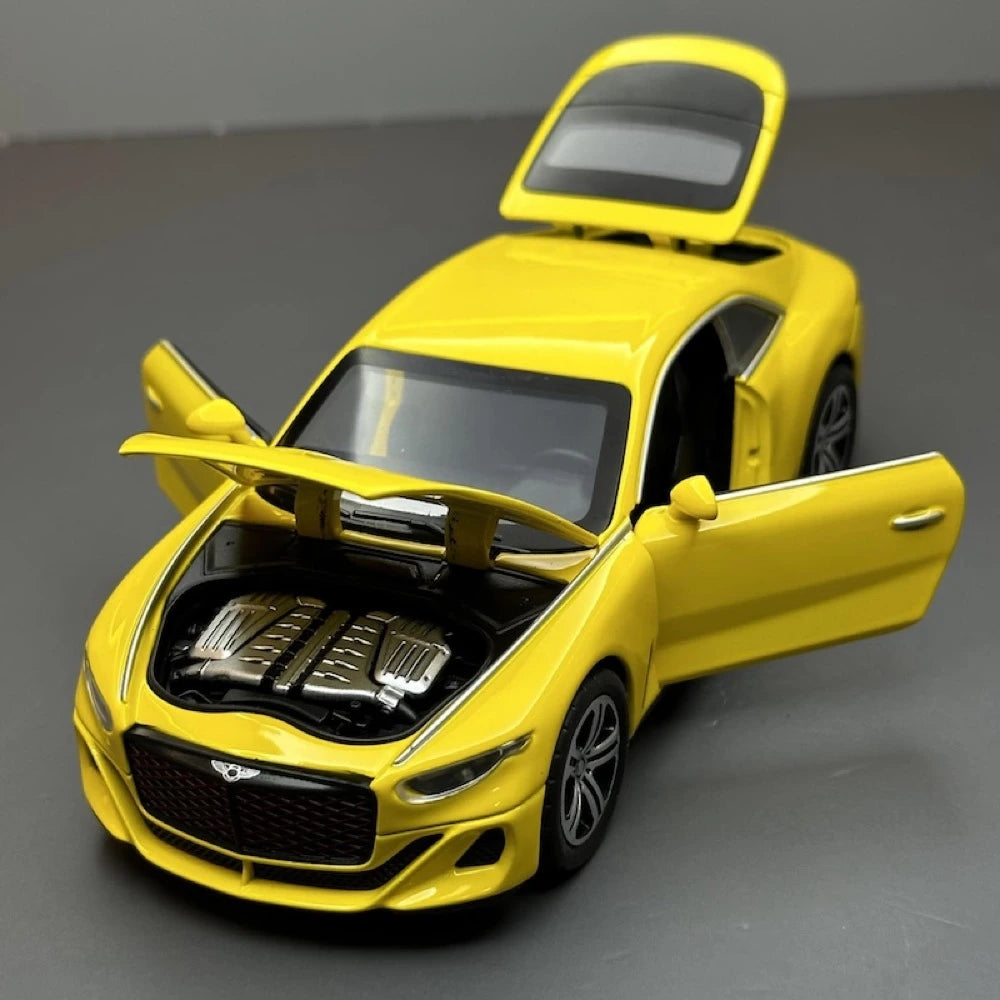 [TOY] 1:32 Bentley 2023 Mulliner Batur Yellow Model Car Die-Cast