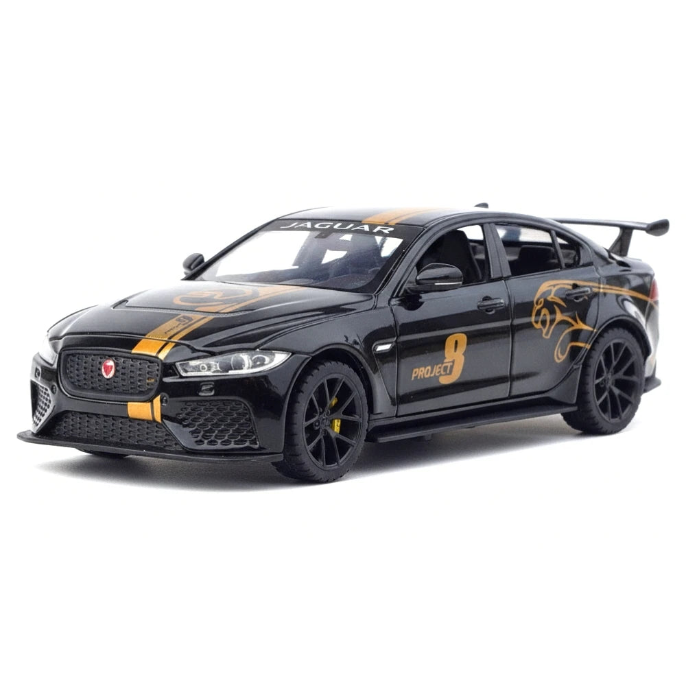 [TOY] 1:32 Jaguar 2017 XE SV Project 8 Black Model Car Die-Cast