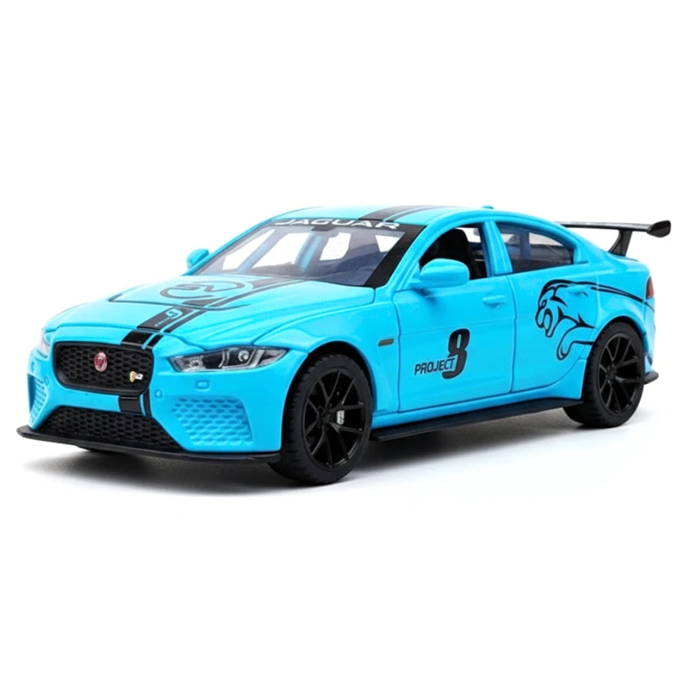 [TOY] 1:32 Jaguar 2017 XE SV Project 8 Blue Model Car Die-Cast