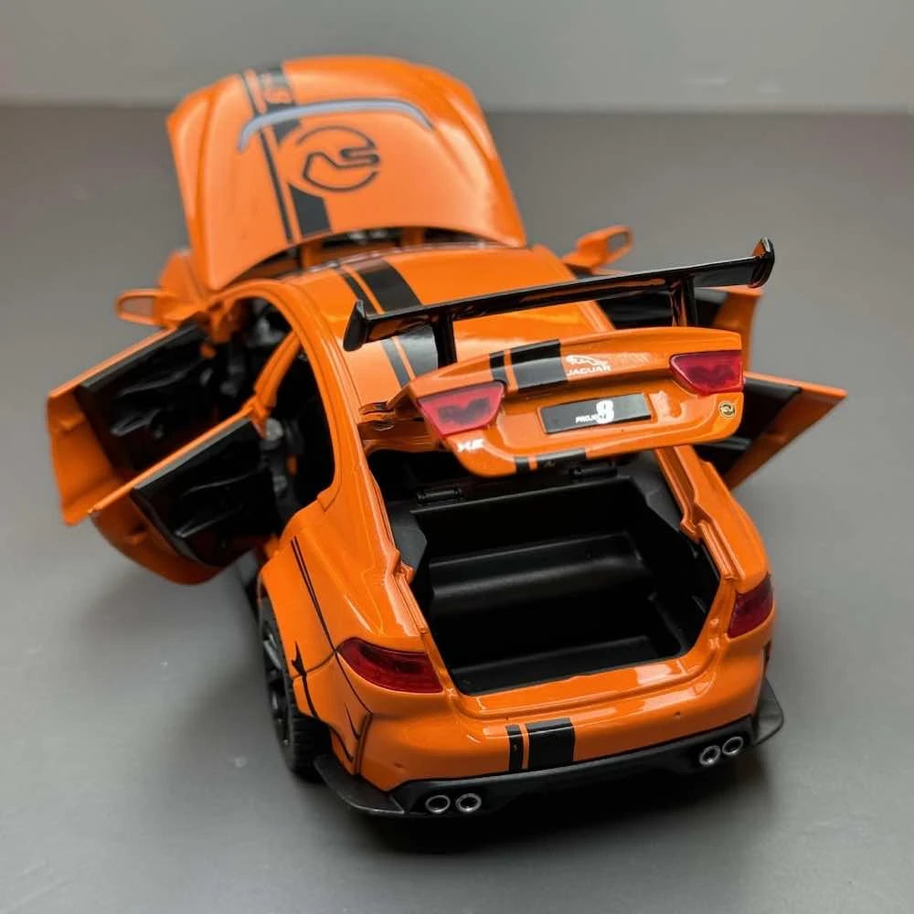 [TOY] 1:32 Jaguar 2017 XE SV Project 8 Orange Model Car Die-Cast