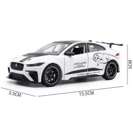 [TOY] 1:32 Jaguar 2018 I-Pace eTrophy vit modellbil Die-Cast
