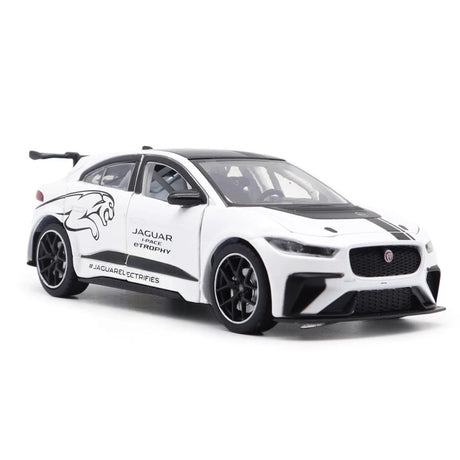 [TOY] 1:32 Jaguar 2018 I-Pace eTrophy vit modellbil Die-Cast