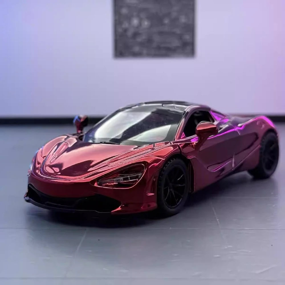 [TOY] 1:32 McLaren 2017 720S Electroplated Red Model Car Die-Cast