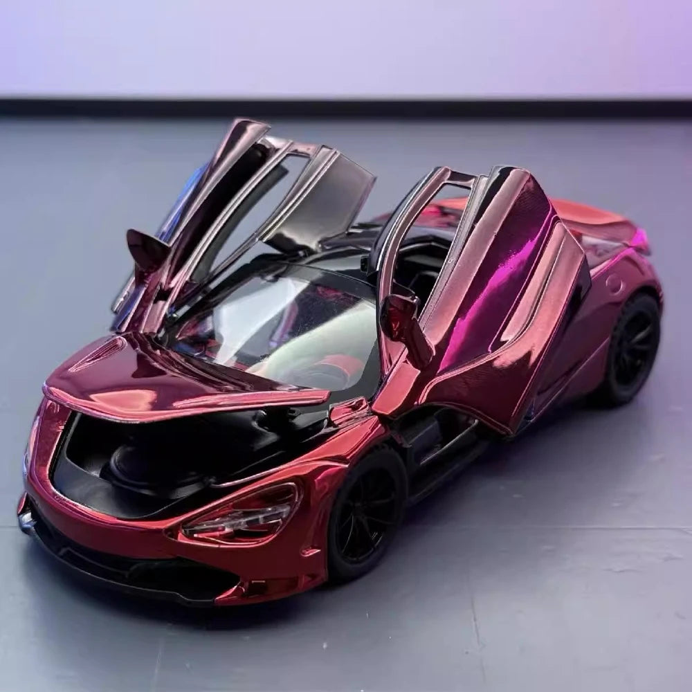 [TOY] 1:32 McLaren 2017 720S Electroplated Red Model Car Die-Cast