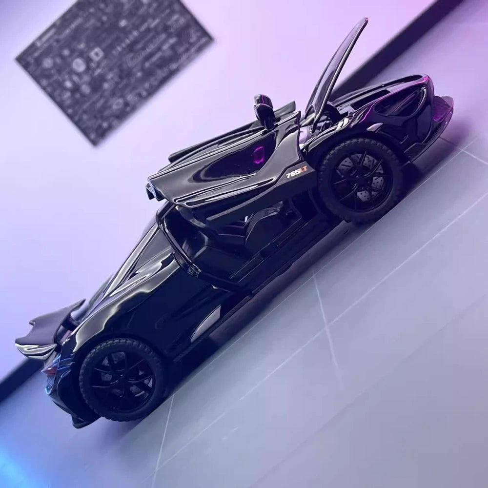 [TOY] 1:32 McLaren 2021 765LT Black Model Car Die-Cast