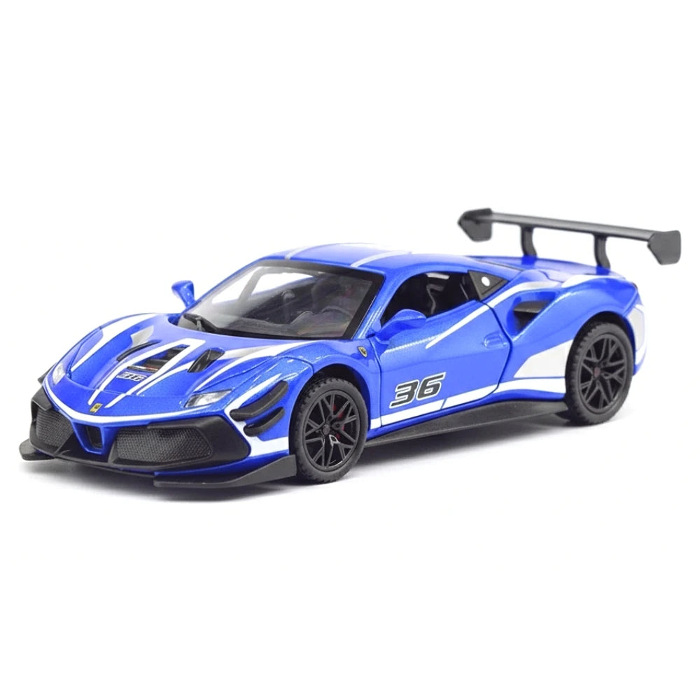[TOY] 1:32 Ferrari 2019 488 Challenge EVO Blue Model Car Die-Cast