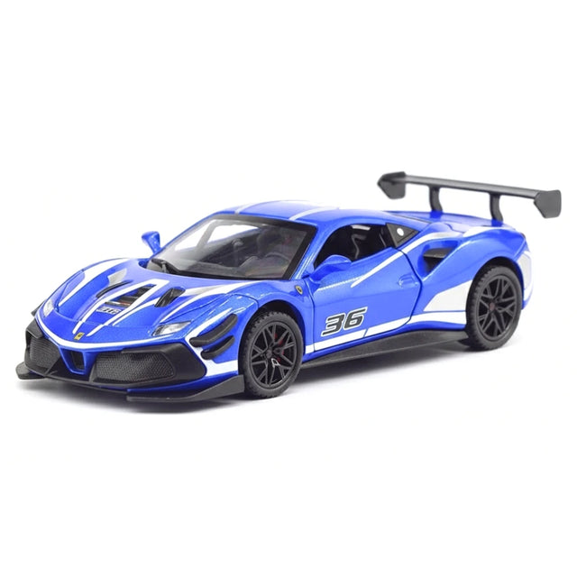 [TOY] 1:32 Ferrari 2019 488 Challenge EVO Blue Model Car Die-Cast