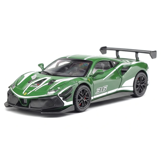 [TOY] 1:32 Ferrari 2019 488 Challenge EVO groen modelauto Die-Cast
