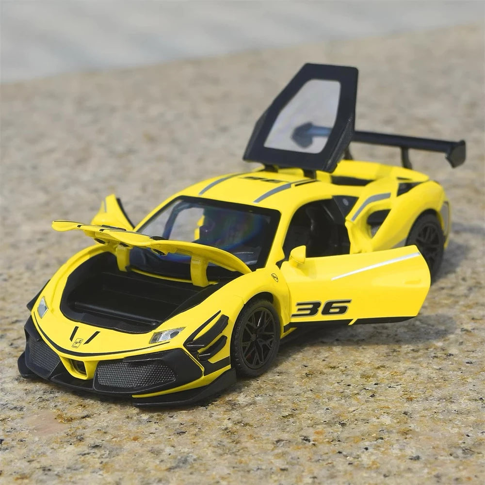 [TOY] 1:32 Ferrari 2019 488 Challenge EVO giallo modellino di auto Die-Cast
