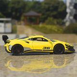 [TOY] 1:32 Ferrari 2019 488 Challenge EVO geel modelauto Die-Cast