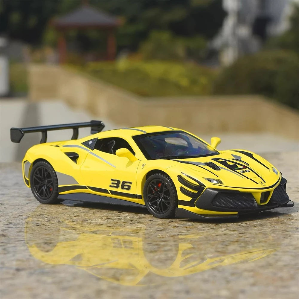 [TOY] 1:32 Ferrari 2019 488 Challenge EVO giallo modellino di auto Die-Cast