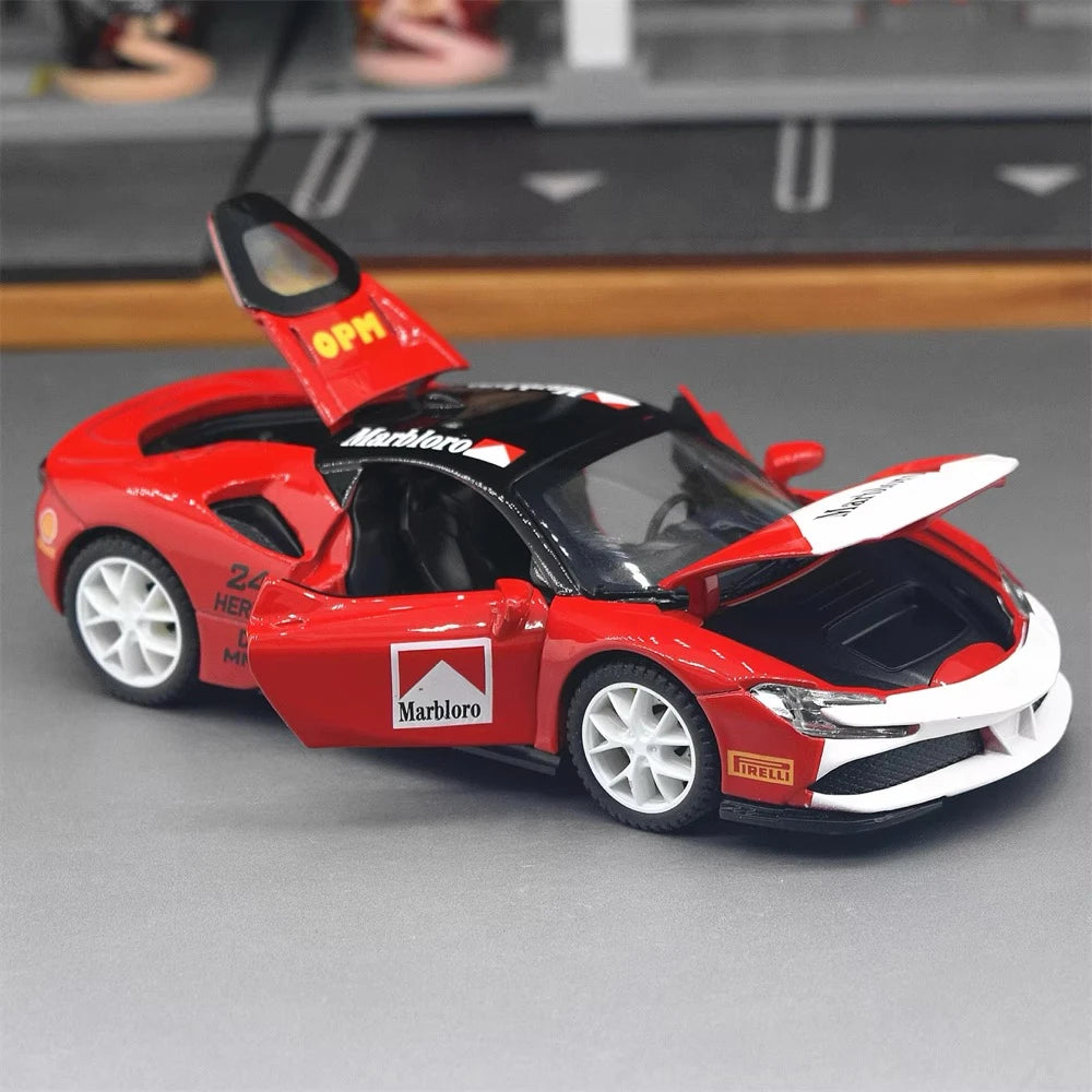 [TOY] 1:32 Ferrari 2019 SF90 Stradale Marlboro Model Car Die-Cast