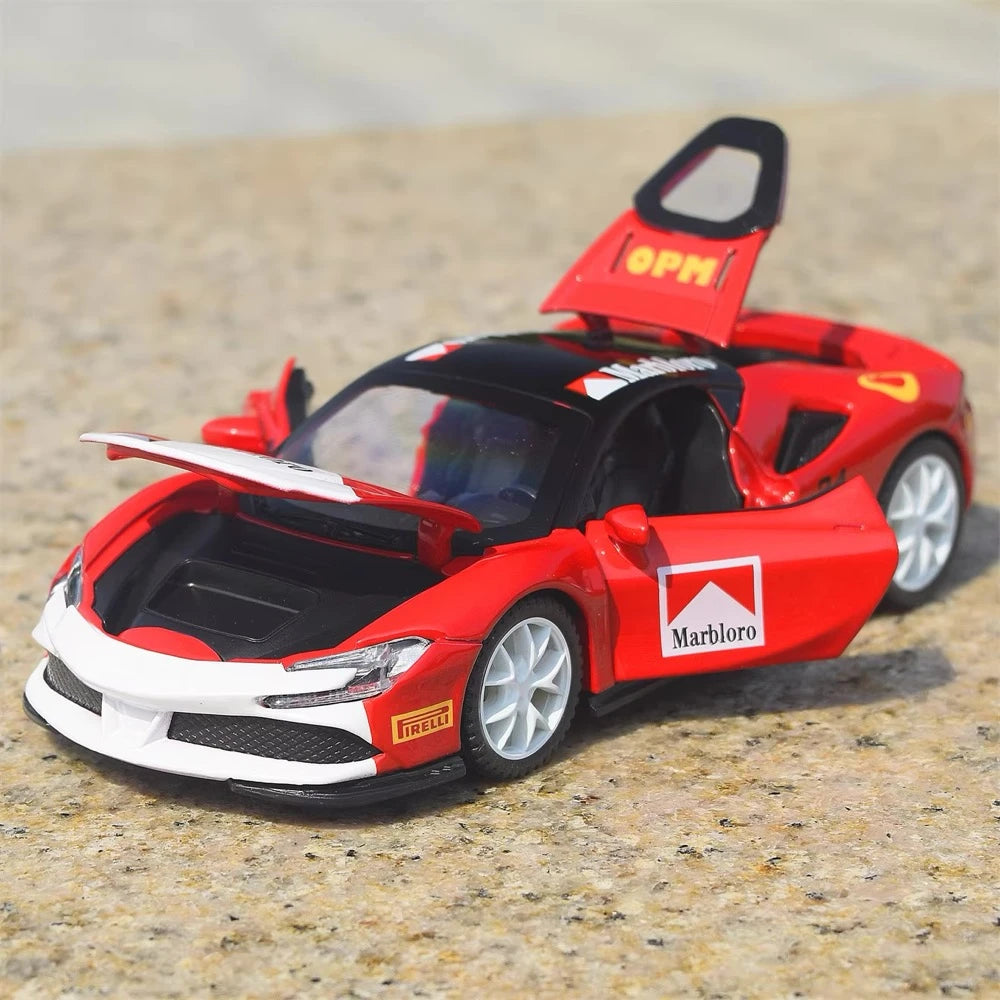 [TOY] 1:32 Ferrari 2019 SF90 Stradale Marlboro Model Car Die-Cast