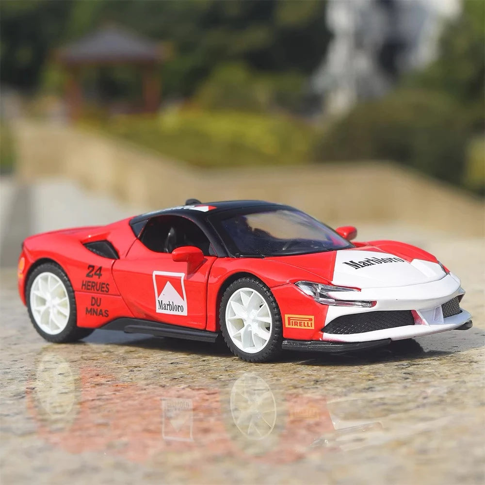 [TOY] 1:32 Ferrari 2019 SF90 Stradale Marlboro Model Car Die-Cast