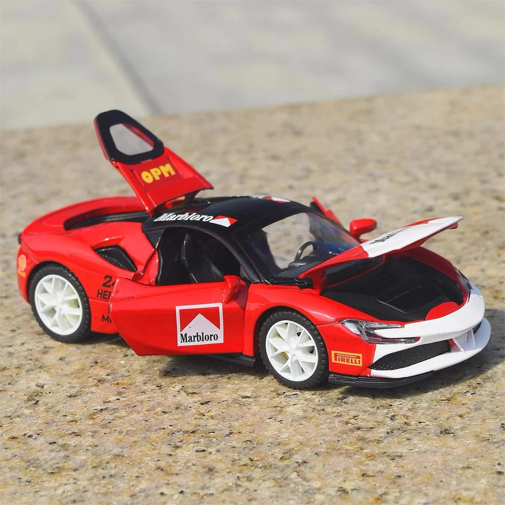 [TOY] 1:32 Ferrari 2019 SF90 Stradale Marlboro Model Car Die-Cast