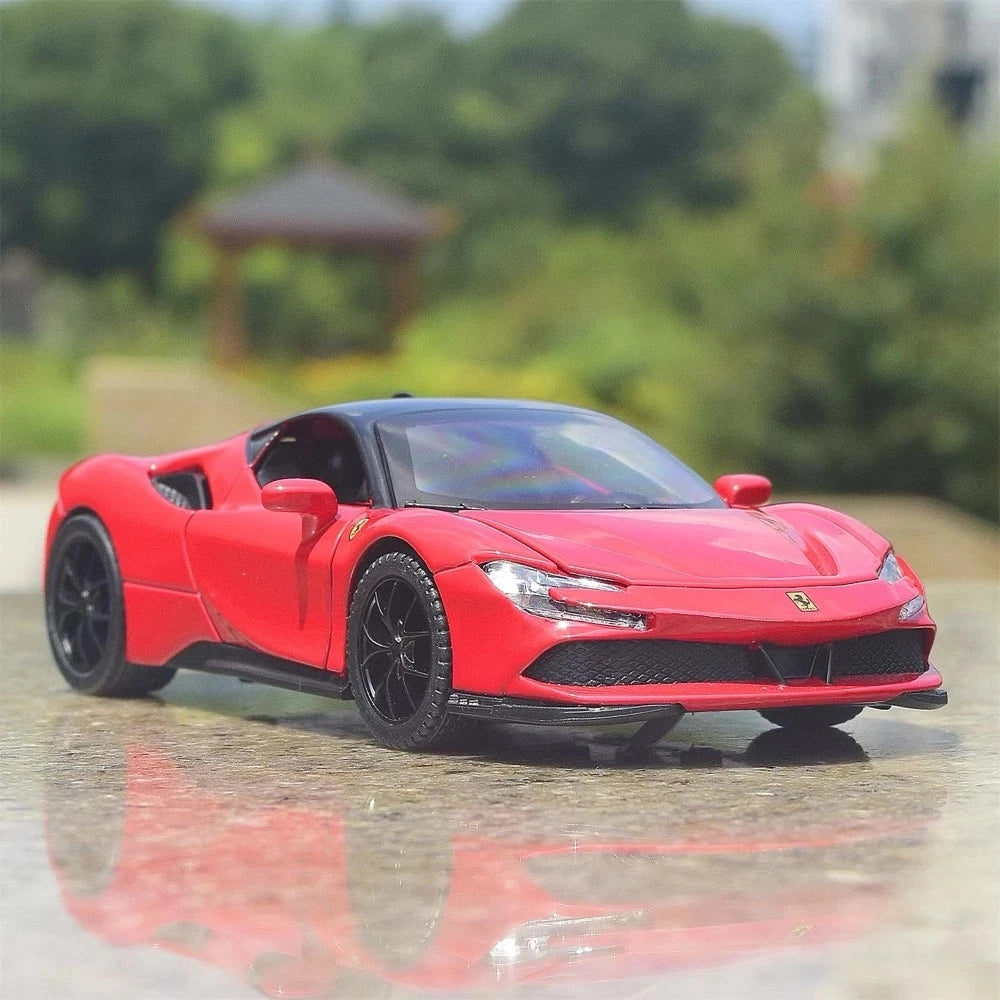 [TOY] 1:32 Ferrari 2019 SF90 Stradale rosso modellino di auto Die-Cast