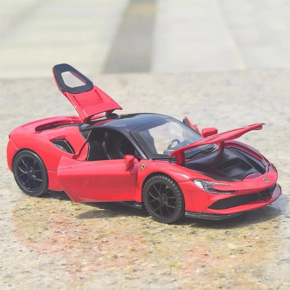 [TOY] 1:32 Ferrari 2019 SF90 Stradale rosso modellino di auto Die-Cast