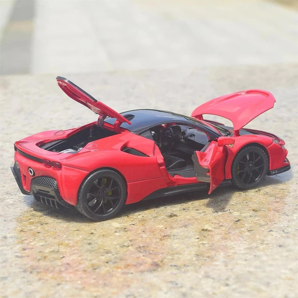 [TOY] 1:32 Ferrari 2019 SF90 Stradale rosso modellino di auto Die-Cast