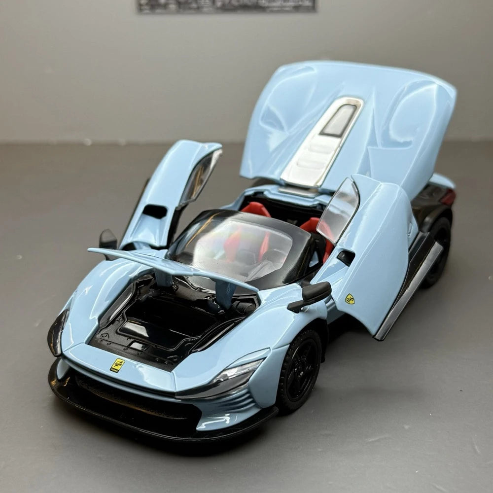 [TOY] 1:32 Ferrari 2022 Daytona SP3 blu modellino di auto Die-Cast