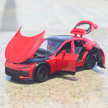 [TOY] 1:32 Ferrari 2023 Purosangue röd modellbil Die-Cast