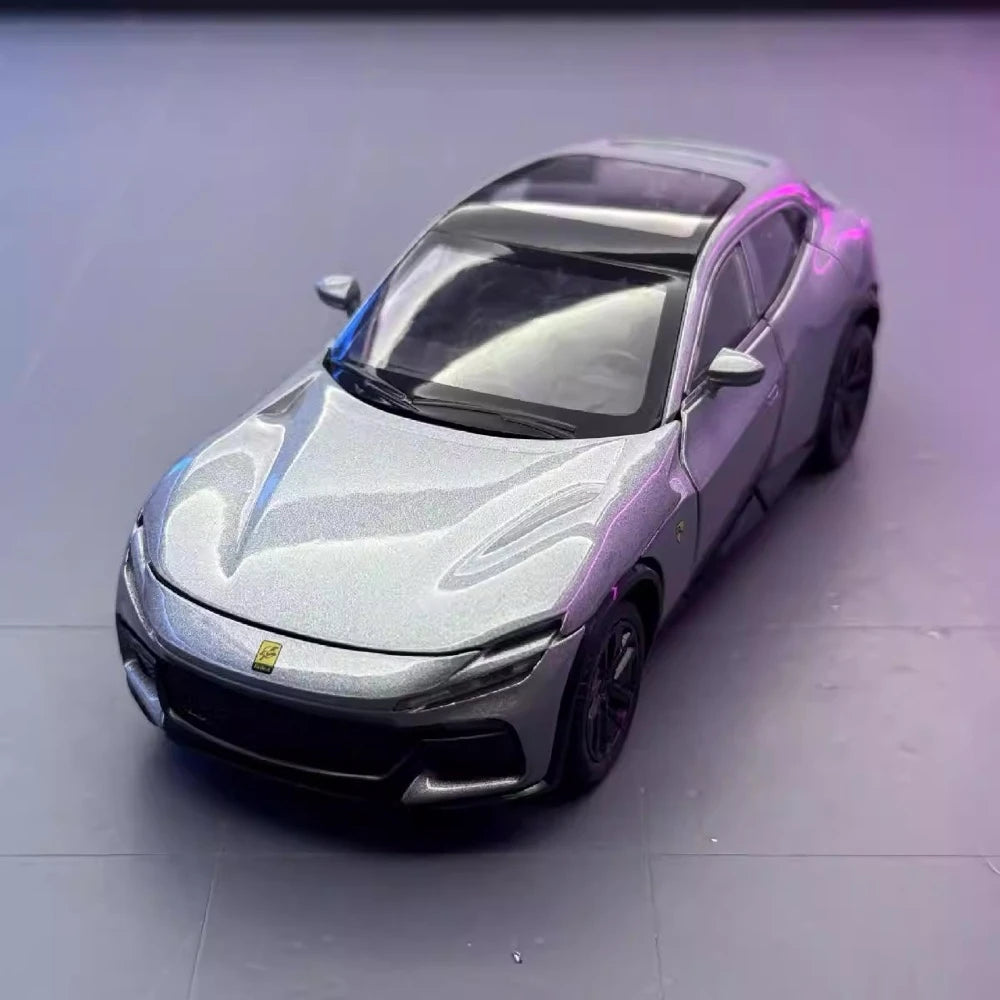 [TOY] 1:32 Ferrari 2023 Purosangue Silver Model Car Die-Cast