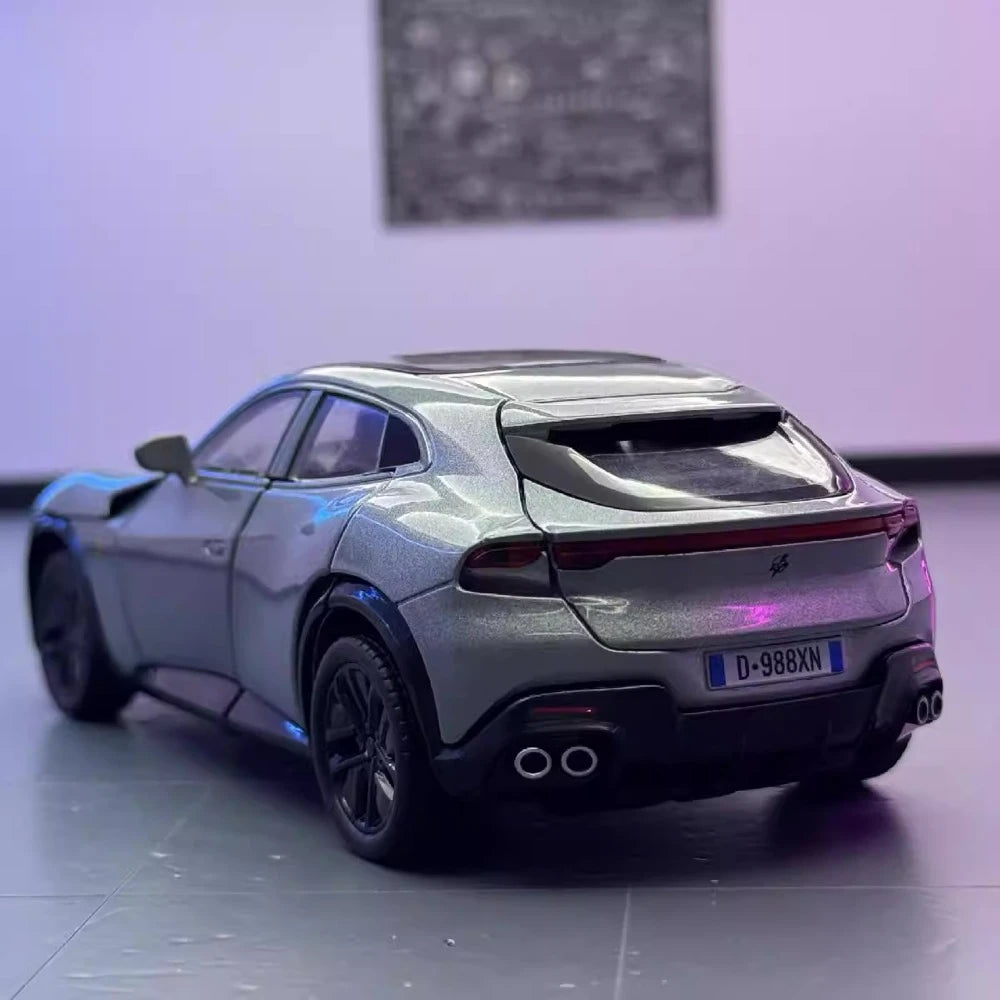 [TOY] 1:32 Ferrari 2023 Purosangue Silver Model Car Die-Cast