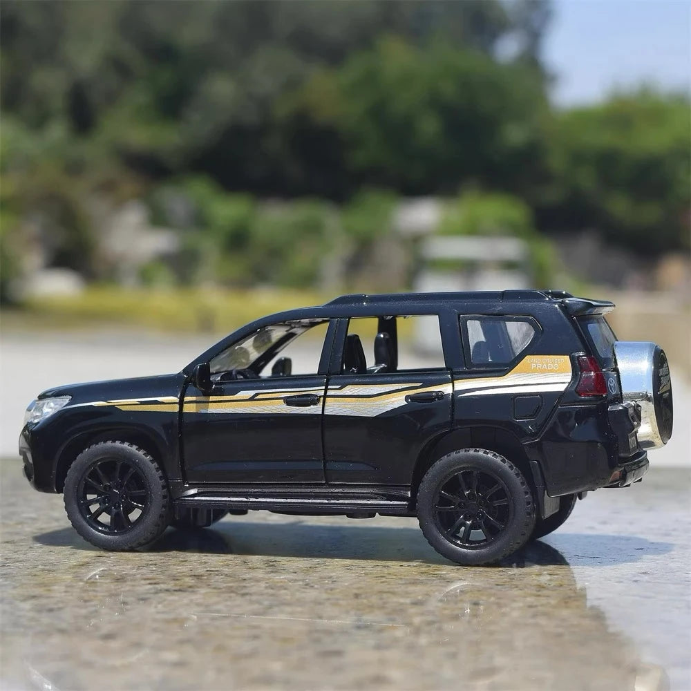 [TOY] 1:32 Toyota 2018 Land Cruiser Prado Black Model Car Die-Cast