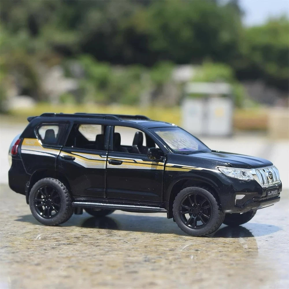 [TOY] 1:32 Toyota 2018 Land Cruiser Prado Black Model Car Die-Cast