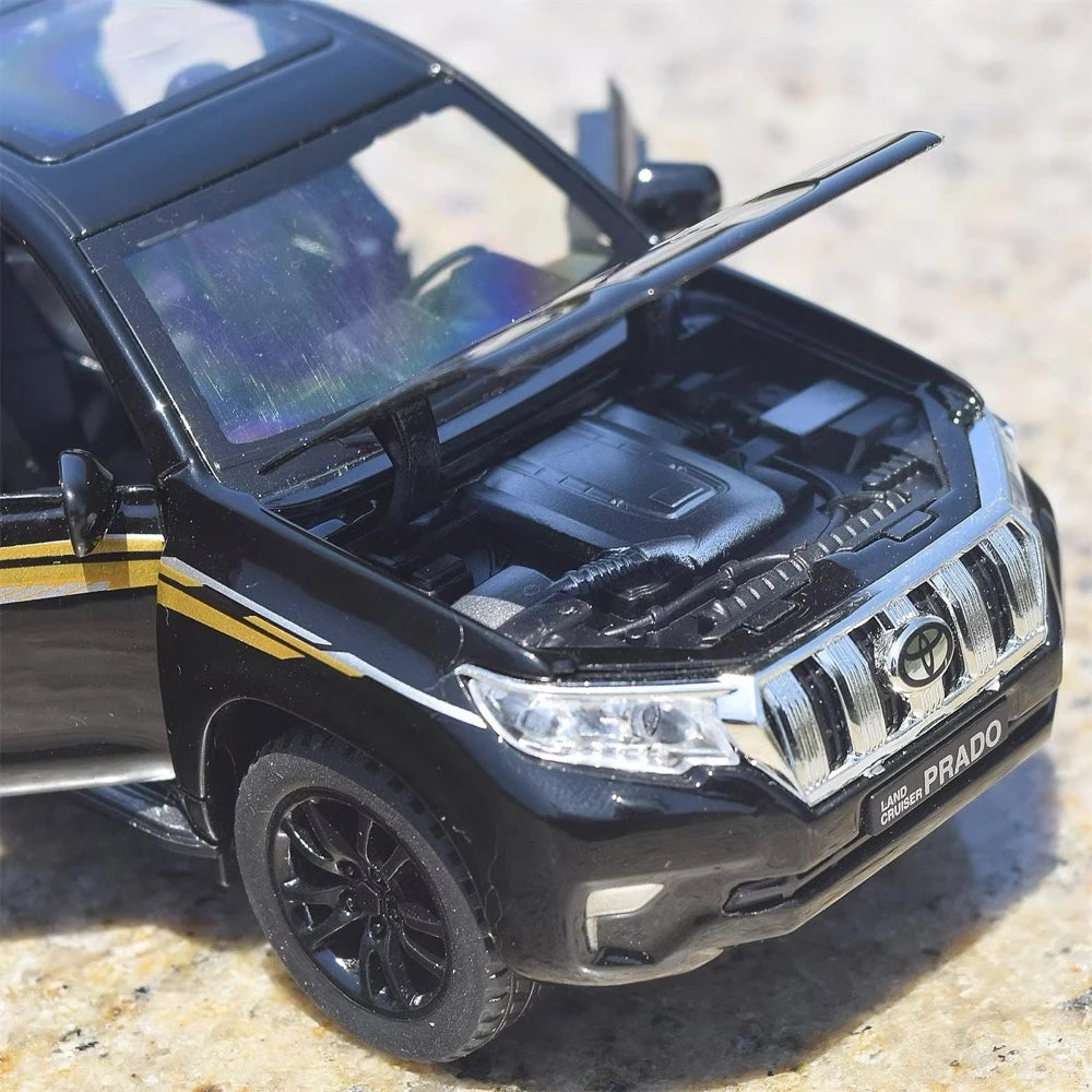 [TOY] 1:32 Toyota 2018 Land Cruiser Prado Black Model Car Die-Cast