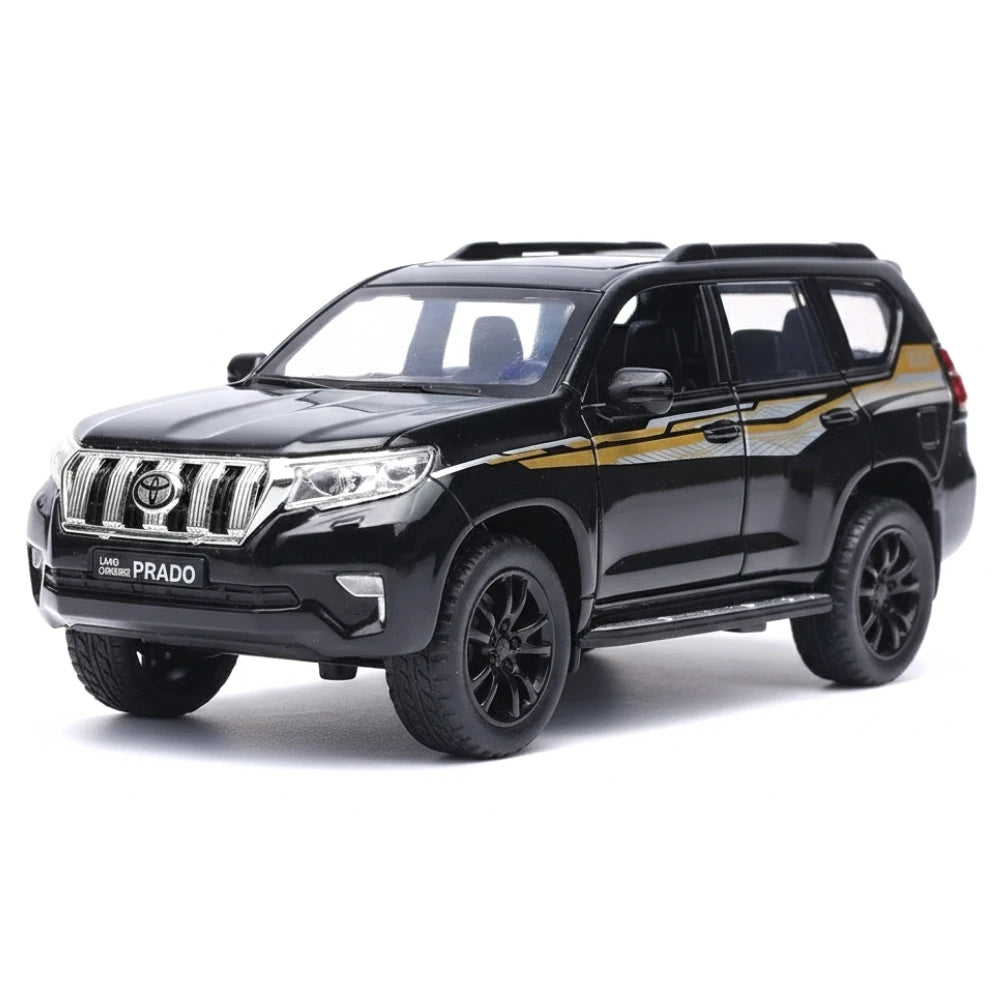 [TOY] 1:32 Toyota 2018 Land Cruiser Prado Black Model Car Die-Cast