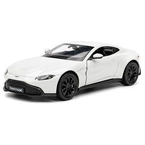 Aston Martin 2018 Vantage White 1:36 – Modelo de exhibición de fundición a presión