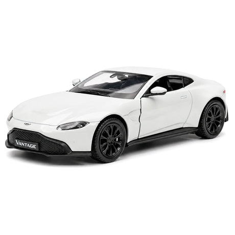 Aston Martin 2018 Vantage White 1:36 – Modelo de exhibición de fundición a presión