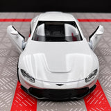 Aston Martin 2018 Vantage White 1:36 – Modelo de exhibición de fundición a presión