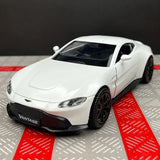 Aston Martin 2018 Vantage White 1:36 – Modelo de exhibición de fundición a presión