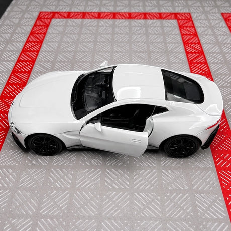 Aston Martin 2018 Vantage White 1:36 – Modelo de exhibición de fundición a presión