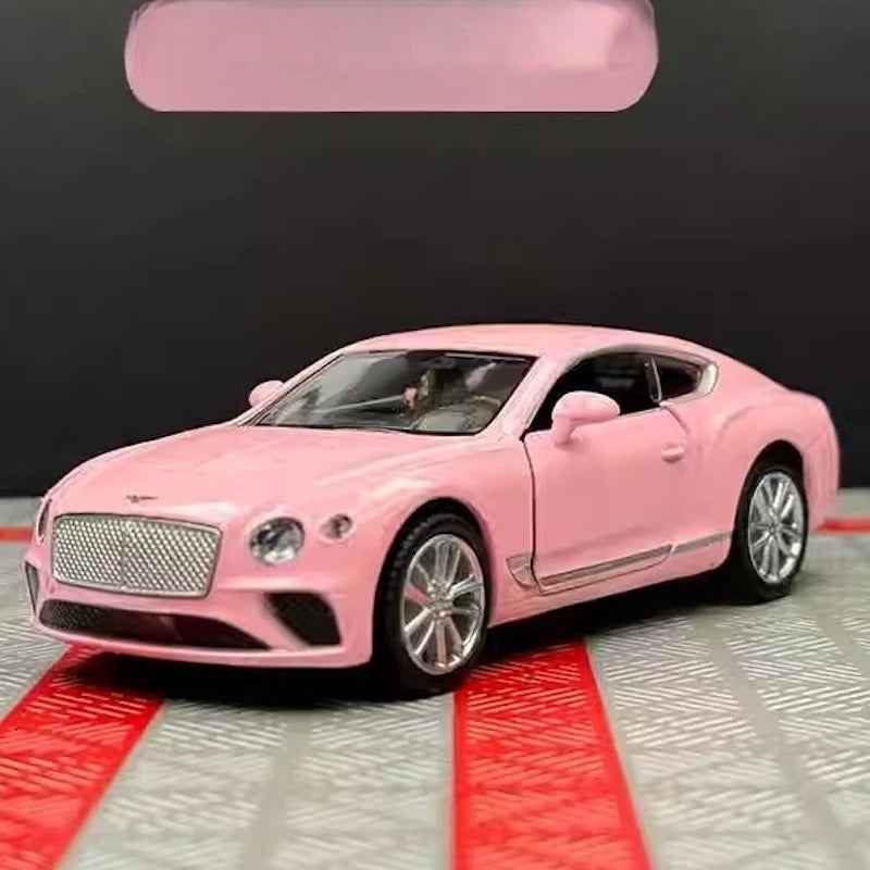 [TOY] 1:36 Bentley 2018 Continental GT Pink Model Car Die-Cast