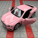 [TOY] 1:36 Bentley 2018 Continental GT Pink Model Car Die-Cast