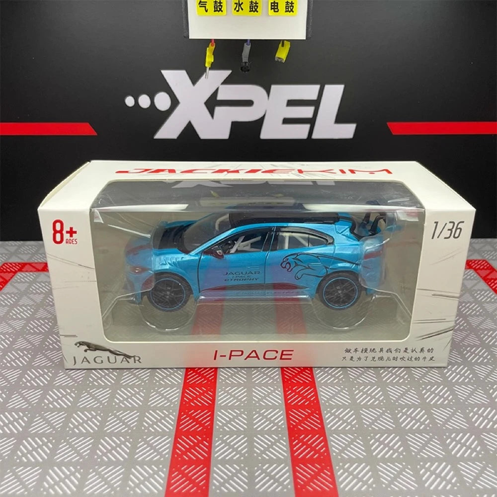[TOY] 1:36 Jaguar 2018 I-Pace eTrophy Blue Model Car Die-Cast