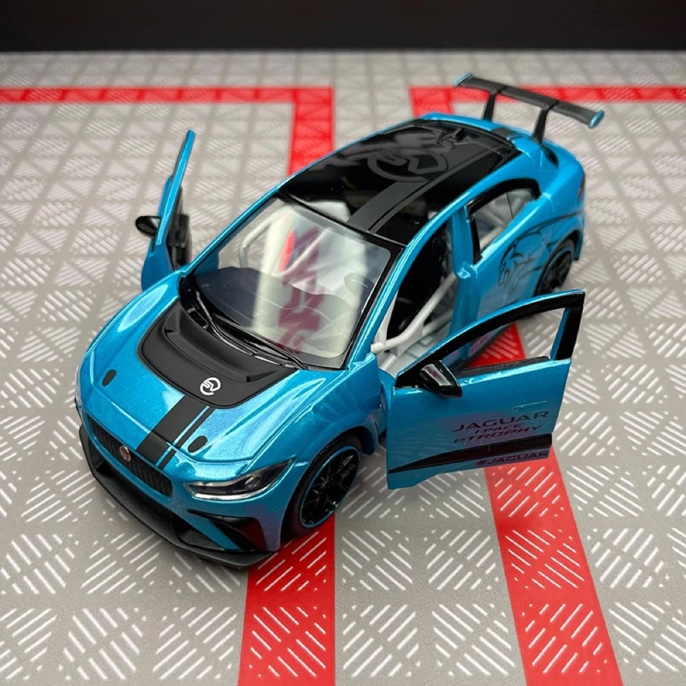 [TOY] 1:36 Jaguar 2018 I-Pace eTrophy Blue Model Car Die-Cast