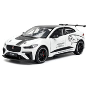 Jaguar 2018 I-Pace eTrophy vit 1:36 – modellbil i gjuten metall för display
