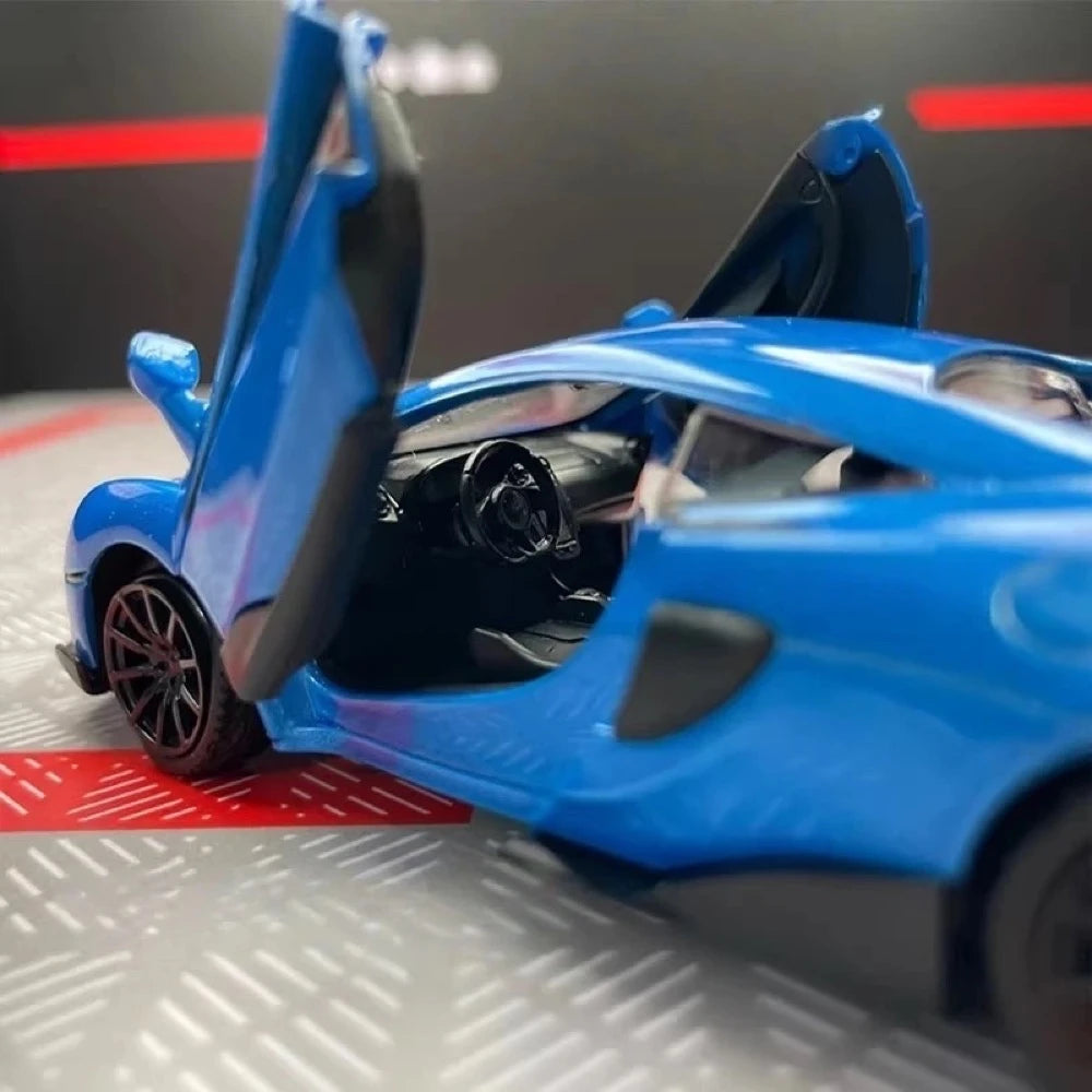 [TOY] 1:36 McLaren 2015 600LT Blue Model Car Die-Cast