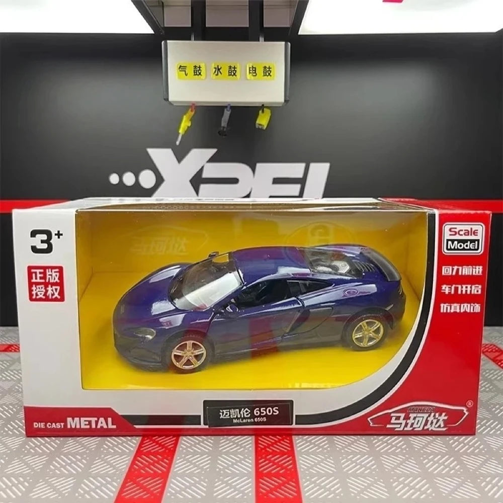 [TOY] 1:36 McLaren 2016 650S Glossy Blue Model Car Die-Cast