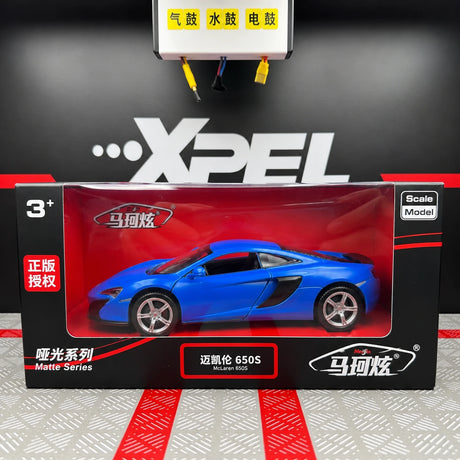 McLaren 2016 650S Matte Blue 1:36 – Modello Pressofuso per esposizione pressofusa